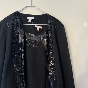 Charter Club Elegant Black Dress and matching jacket